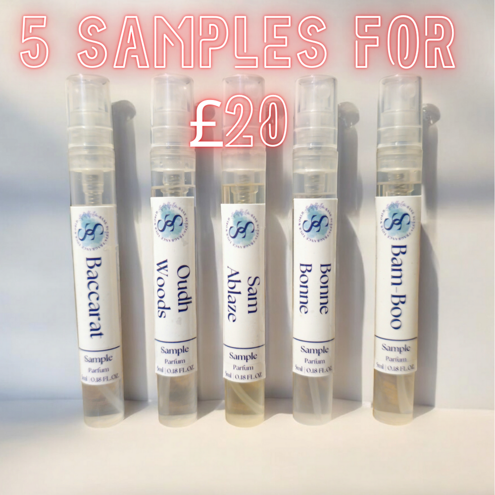 5 replica perfume samples for £20